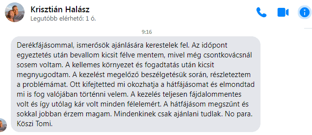 Visszajelzés – Halasz Krisztian